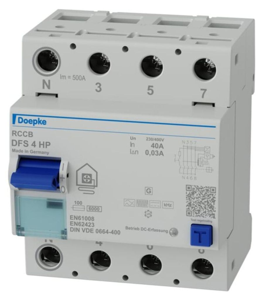 Doepke DFS4 040-4/0.03-HPFI-Disjoncteur 4p 40 A 0.03 Image du produit 