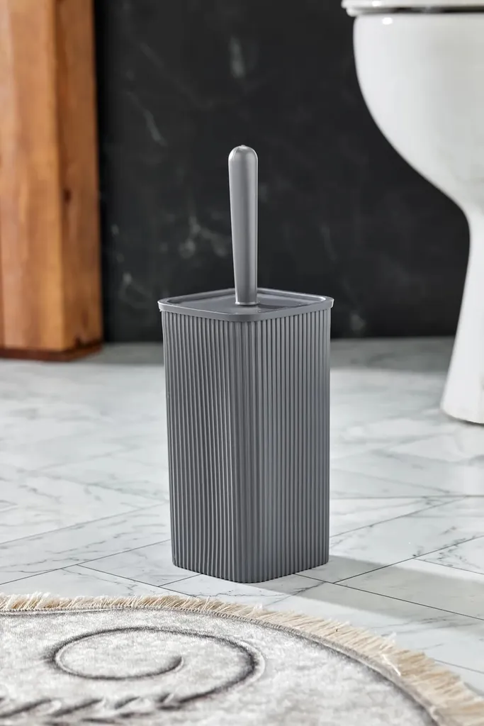Brosse de toilette grise Mijolnir PZR-049 petit format 100% plastique