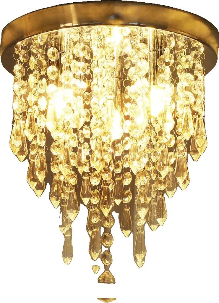 Lustre cristal élégant 25cm installation rapide et design sophistiqué