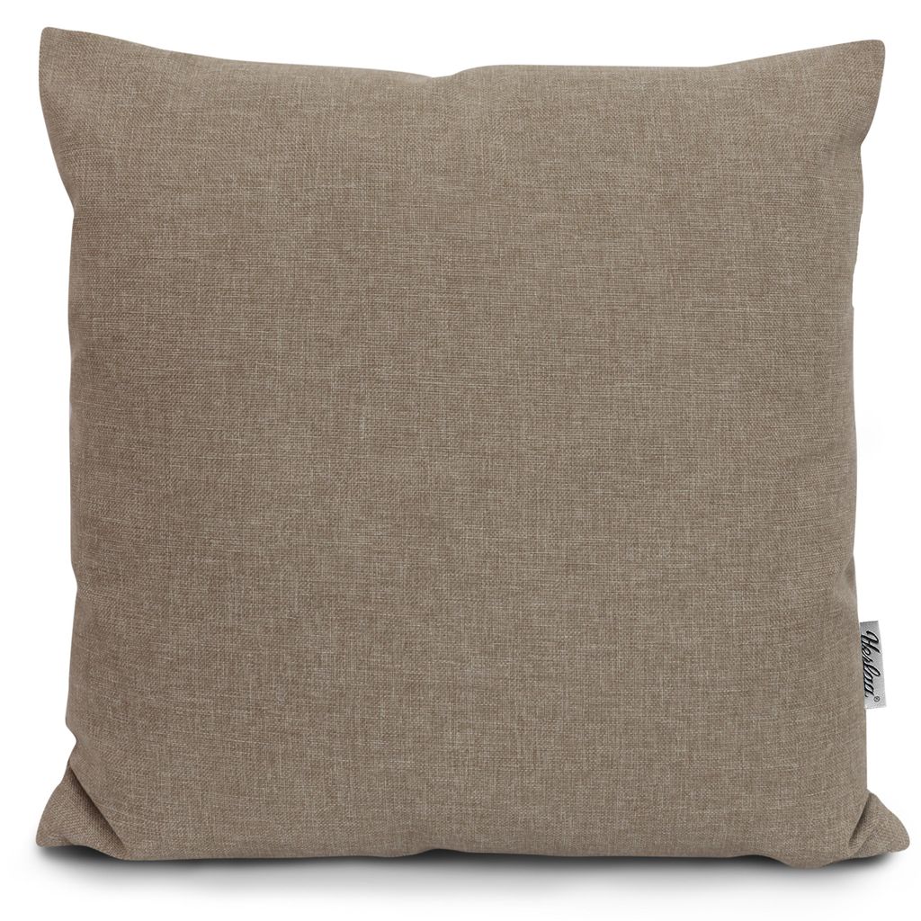 Herlag Outdoor Dekokissen Sunny mit Füllung Wetterfest für Garten und Terrasse in 50x50cm UV-Beständig Taupe