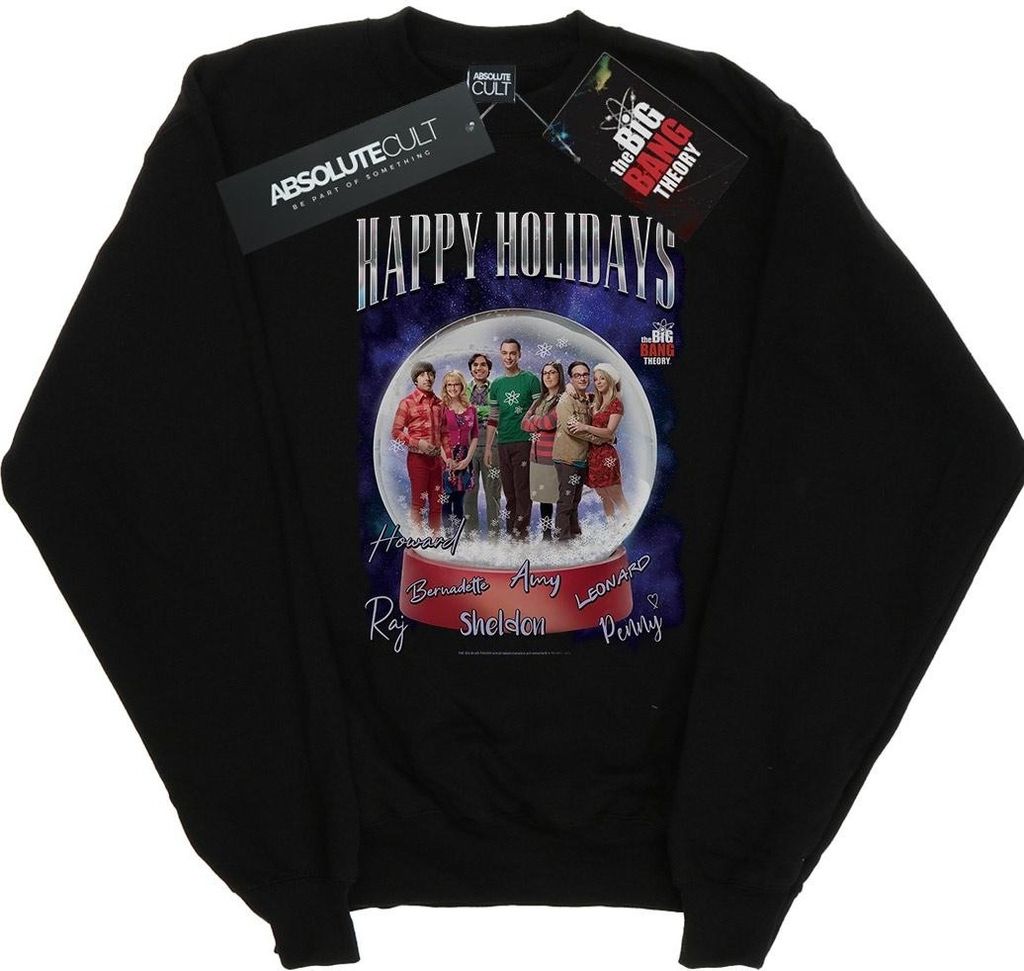 The Big Bang Theory - "Happy Holidays" Sweatshirt für Herren BI10945 (4XL) (Schwarz)