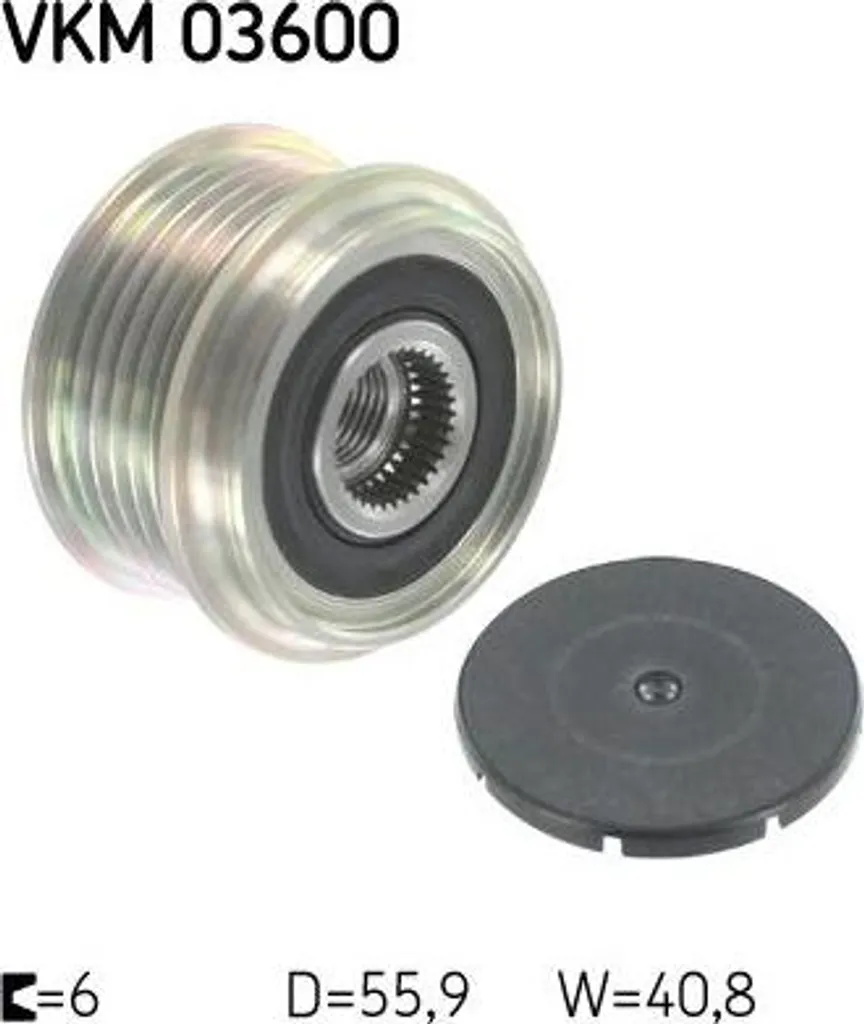 SKF VKM 03600 Poulie Roue Libre Alternateur OE 7701207807 Renault Megane