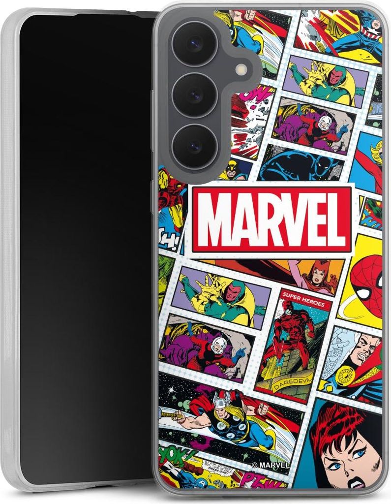 DeinDesign Slim Hülle für Samsung Galaxy S25 FE Silikon Case Ultra Dünn Handyhülle Comic Muster Marvel
