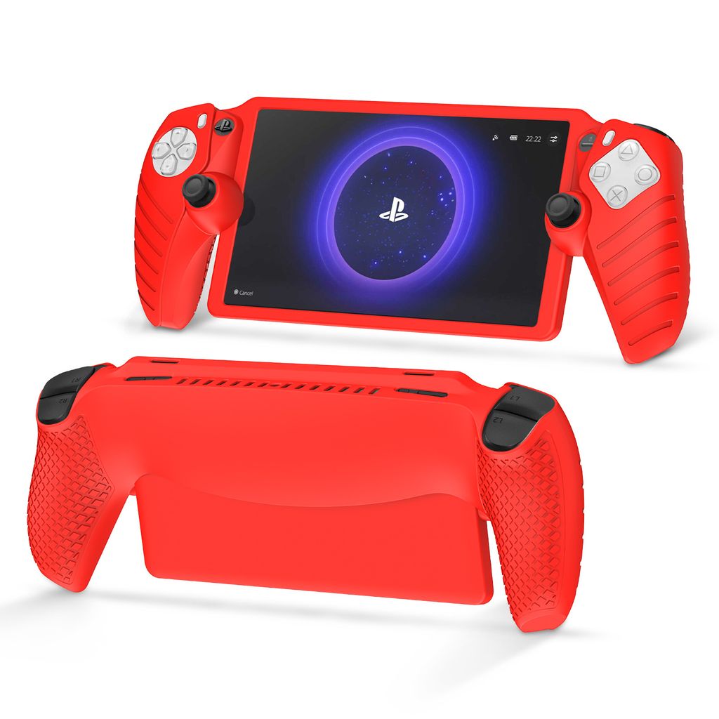 Passend für Sony PlayStation Portal Spielekonsole Silikon Schutzhülle Staubschutz Schutzhülle, Passend für PS Portal Zubehör,1 Stück(Rot)