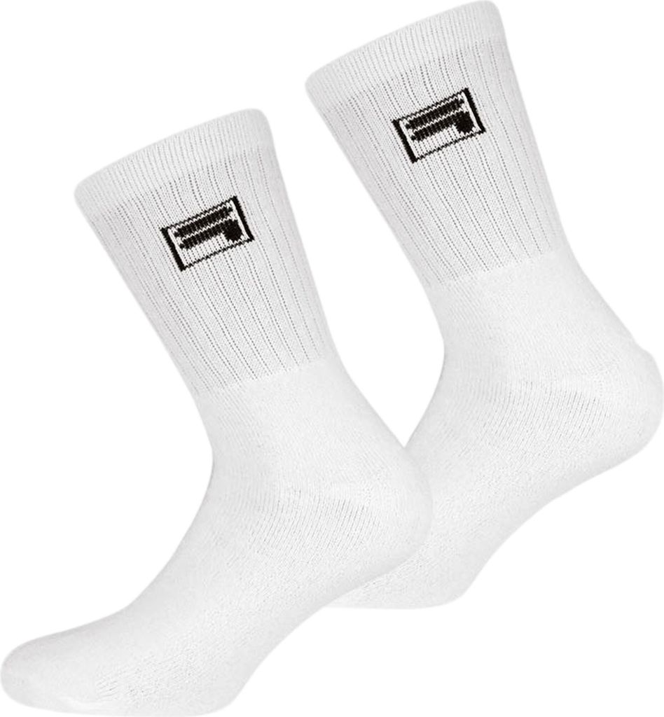 FILA Tennis Socken Herren Damen F9000 Crew - Farbe: weiss 2 Paar - Größe: 39-42