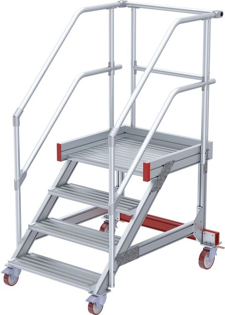 Euroline 513 Wartungsbühne 45° 1000mm Stufenbreite 4 Stufen Alu gerieft