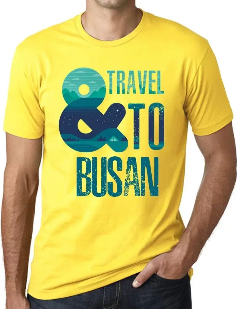 Herren Grafik T-Shirt Und Reise nach Busan – And Travel To Busan – Öko-Verantwortlich Vintage Jahrgang Kurzarm Lustige Druck Geburtstag Gesche...