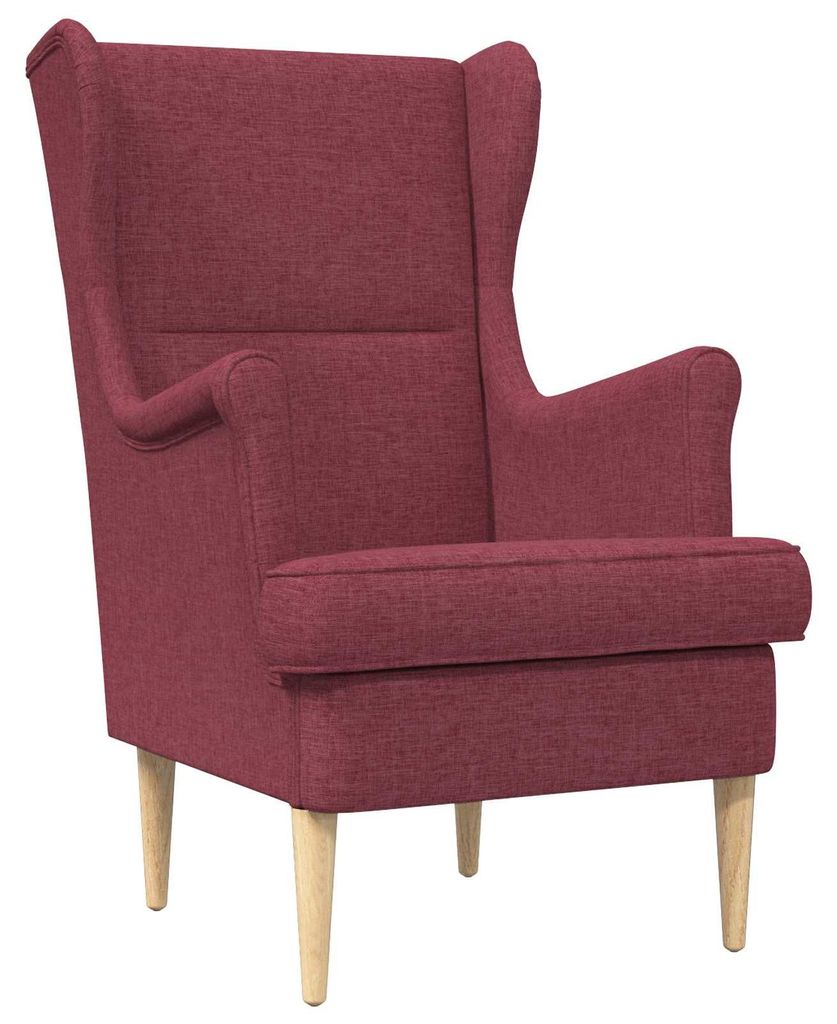 vidaXL Sessel Weinrot Stoff