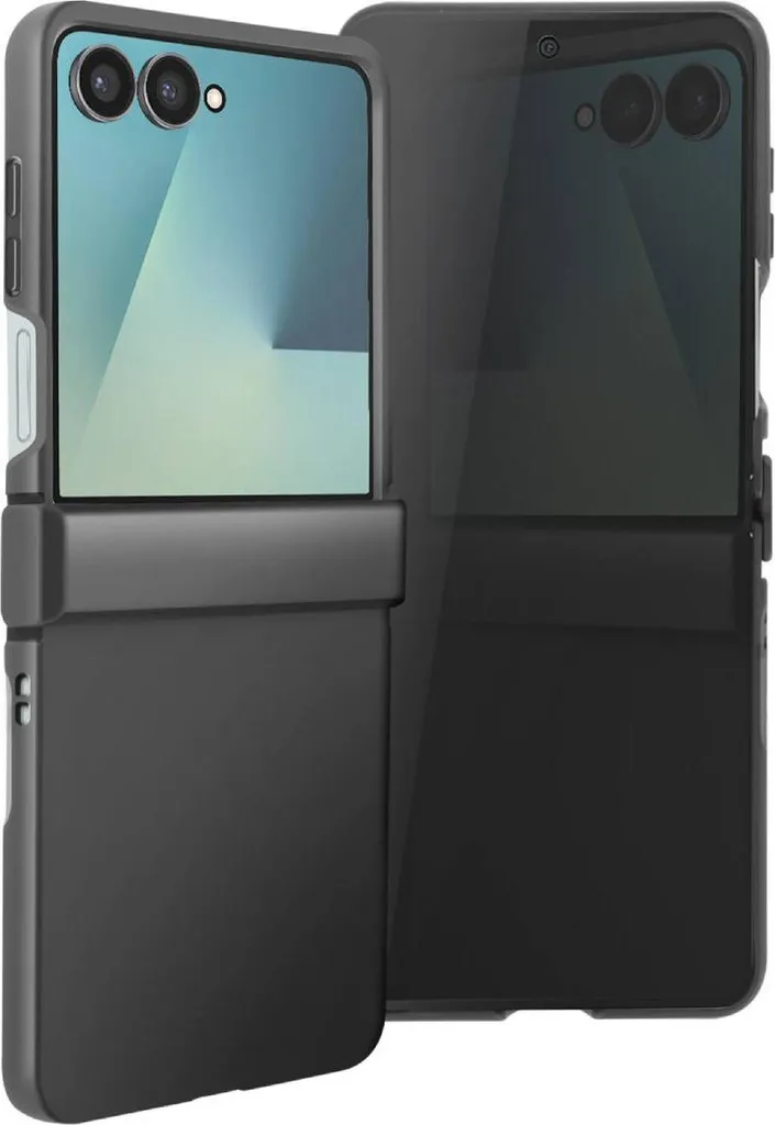 Avizar, custodia Galaxy Z Flip7 soft-touch con cerniera rinforzata, nera - 3