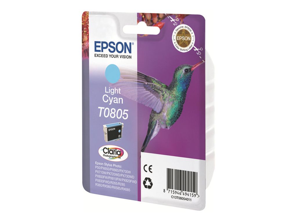 Tintenpatrone Originalzubehör T0805 ca. 435 Seiten fotocyan Produktbild 