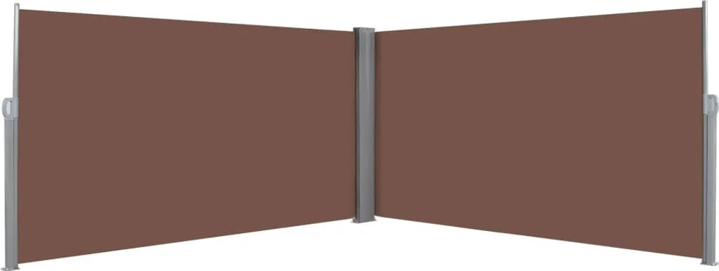 Brise-vue latéral extensible 160x600 cm Marron pour balcon et patio