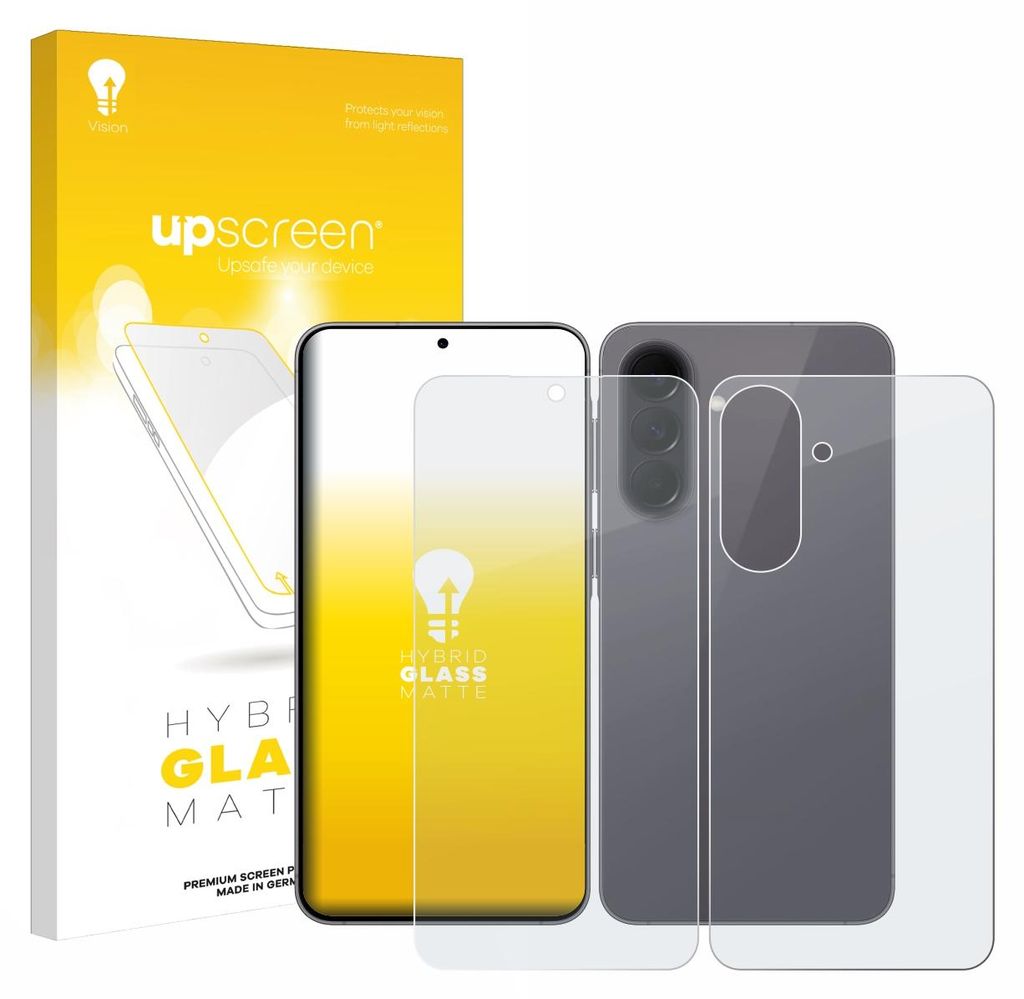 upscreen Entspiegelungs Schutzglas für Samsung Galaxy A57 5G (Display+Rückseite) Schutzfolie Panzer Folie Glas Display Schutz matt
