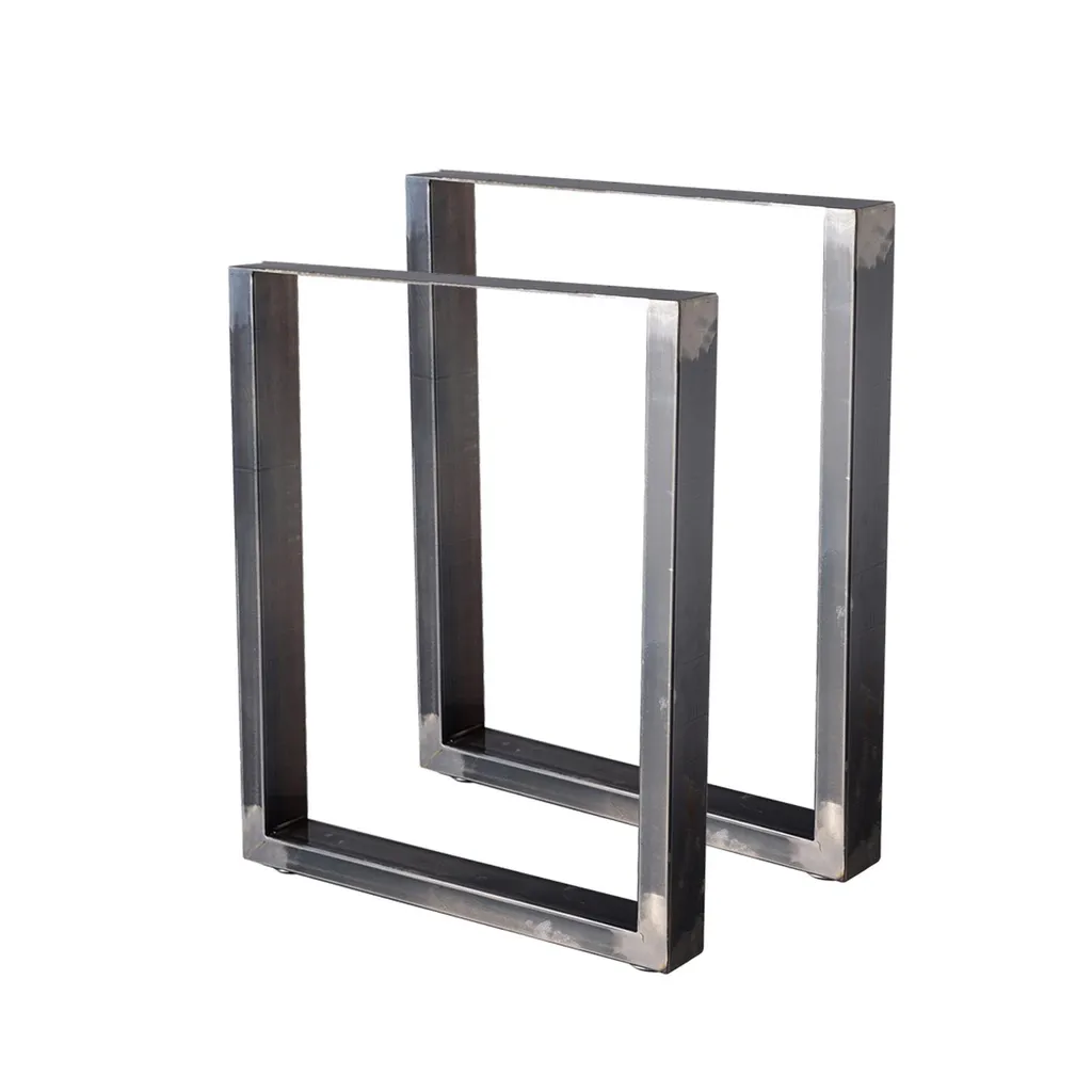 Pieds de Meubles pour Table à Manger et Bureau - Acier Noir 60x72 cm