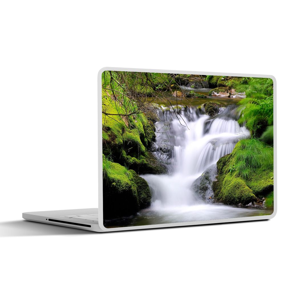 MuchoWow Laptop Aufkleber Sticker Cover Wasser - Natur - Wasserfall 32.5x23.5 cm - Sticker für Laptop - Selbstklebend