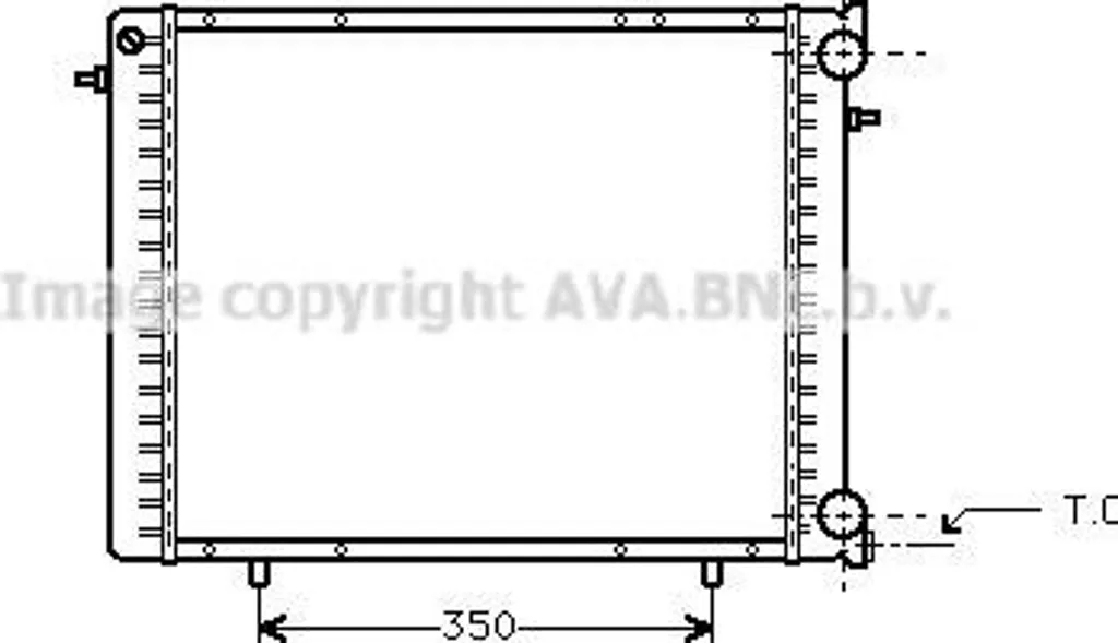 Radiateur moteur AVA RT2045 en aluminium haute résistance OE 7700272472