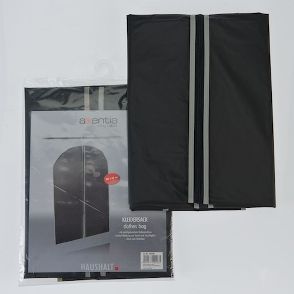 Kleidersack 150 x 60 cm schwarz/grau