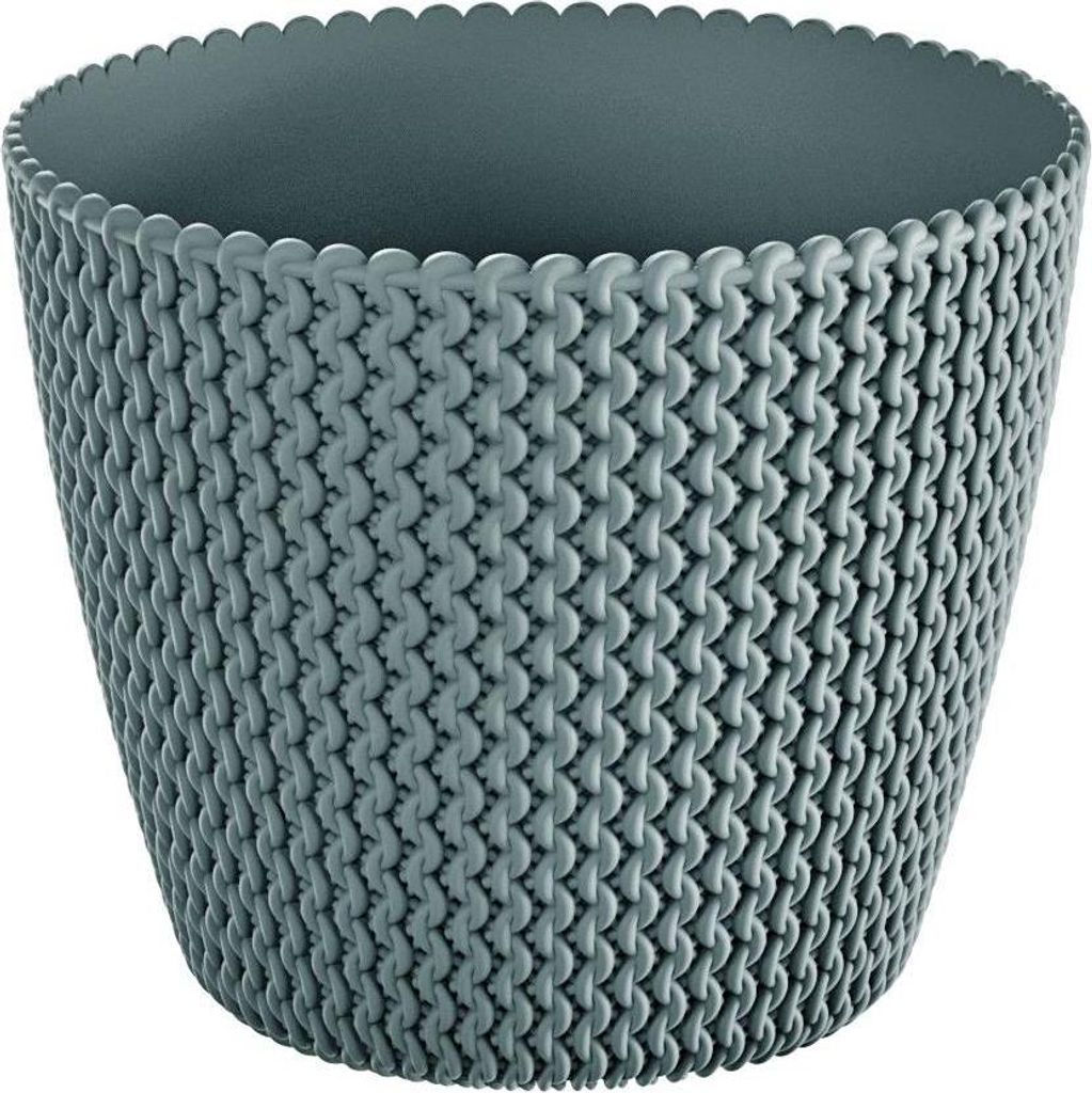 Blumentopf Splofy ECO für Innen- und Außenbereich Pflanzgefäß Rund Kunststoff UV-beständig 157 mm Steingrau