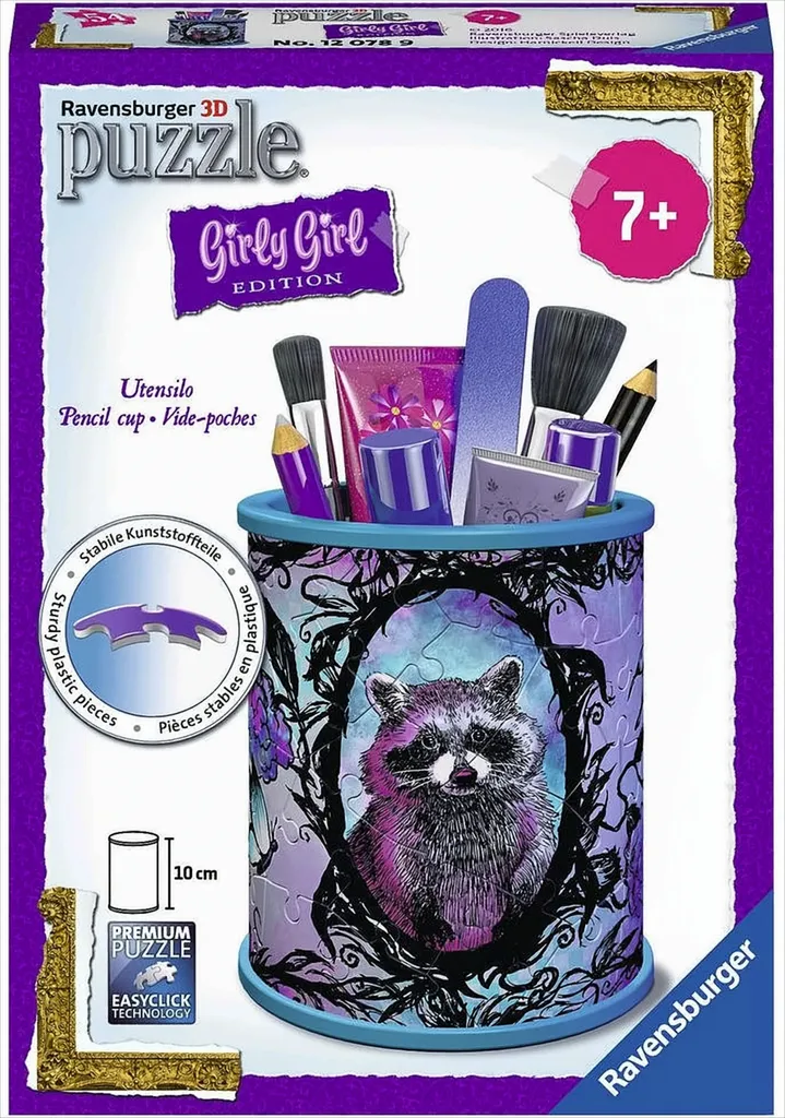 Pot à Crayons Puzzle 3D Ravensburger Utensilo Design Animal Trend