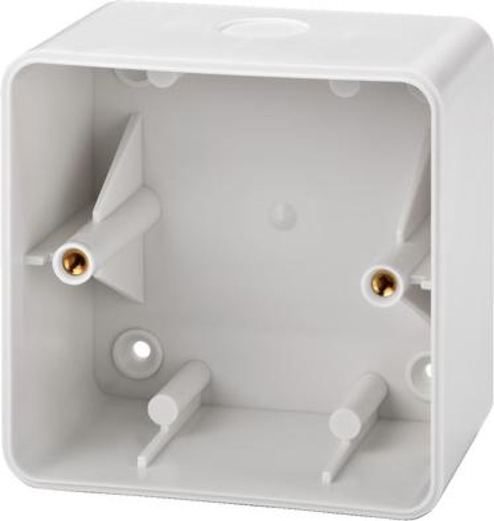 Aufputzgehäuse ATT-200 für 200er-Serie Weiß Kunststoff 85x85x51mm mit 2-Loch-Befestigung