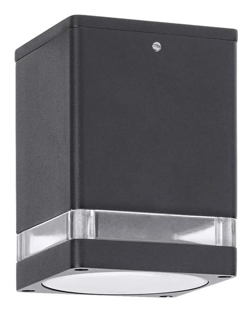 Spot de plafond extérieur IP65 ZOMBOR anthracite et transparent