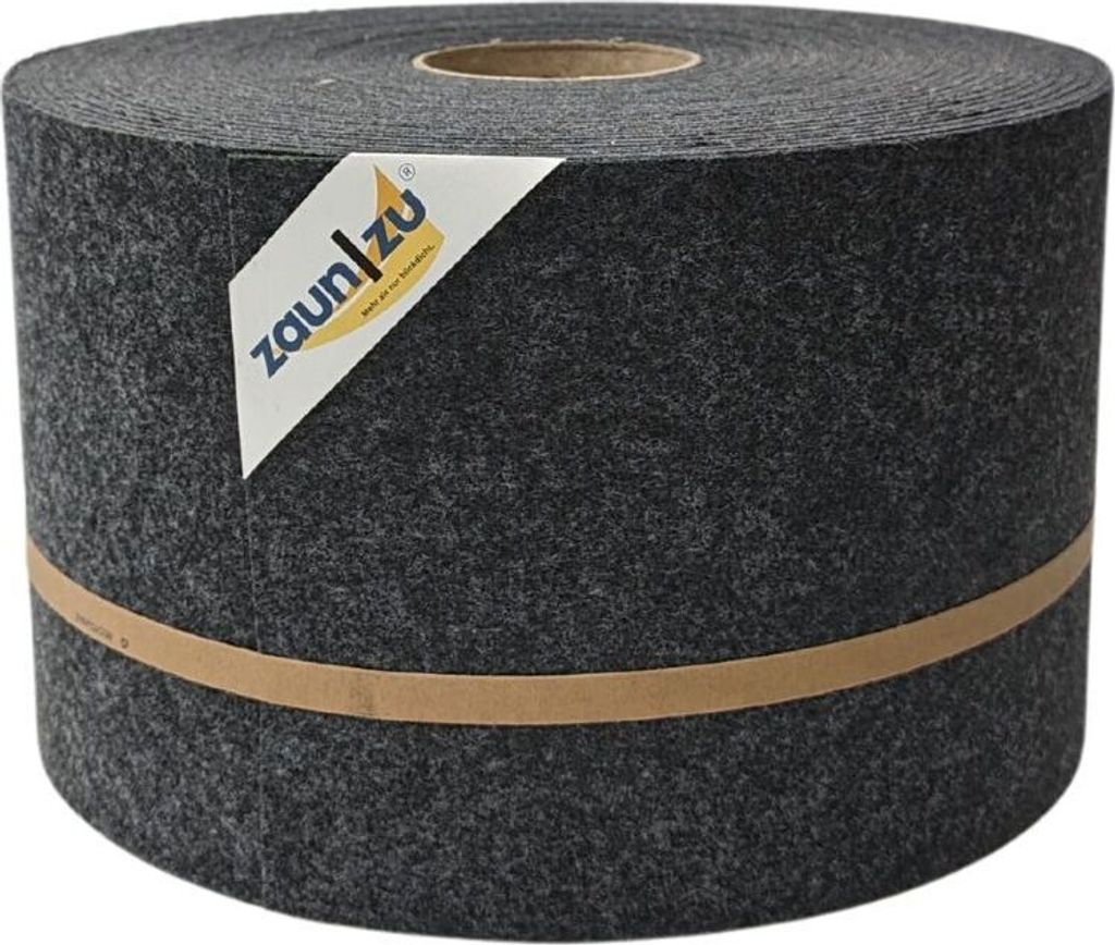 Sichtschutzstreifen zaun|zu Design-Vlies 50m Rolle Zaunblende Doppelstabzaun Anthrazit 50m