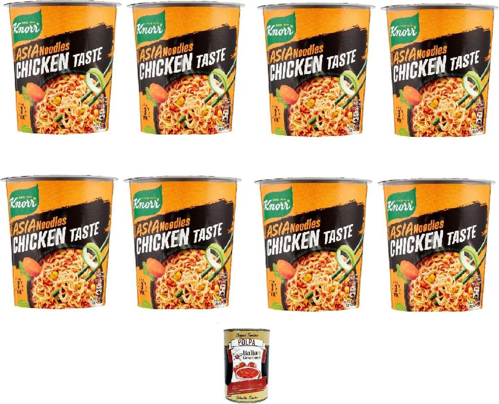 Knorr Asia Noodles Pollo Chicken Taste 8 x65 g + Italian Gourmet polpa 400gr