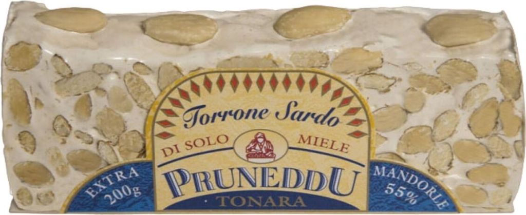 Torrone mit Mandeln und Honig, vom Stück geschnitten, hart, Produktbild 