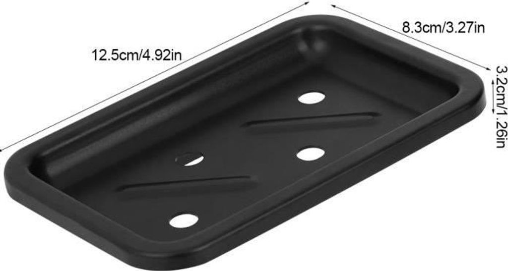 Seifenschale – Schwarzes Aluminium – Korrosionsbeständig – Schneller Wasserablauf – Langlebig