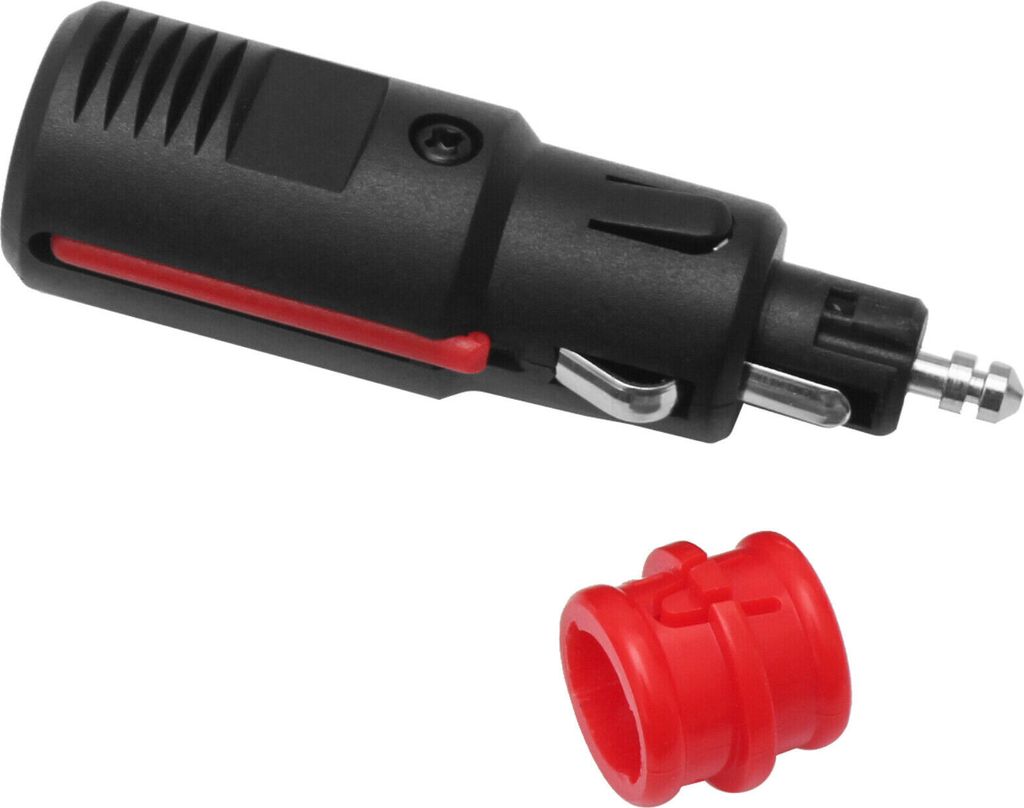 KFZ Stecker 12V 24V Auto Motorrad Zigarettenanzünder mit LED und 8A Sicherung