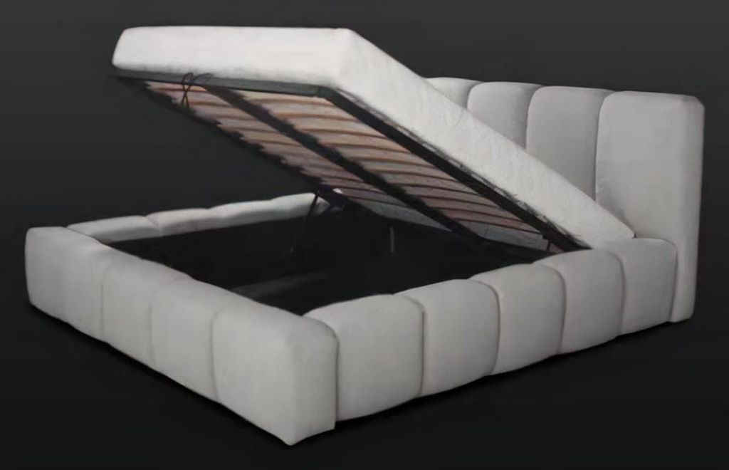 Doppelbett Bett Schlafzimmer 180сm Matratze Weiß moderner Stil Holz