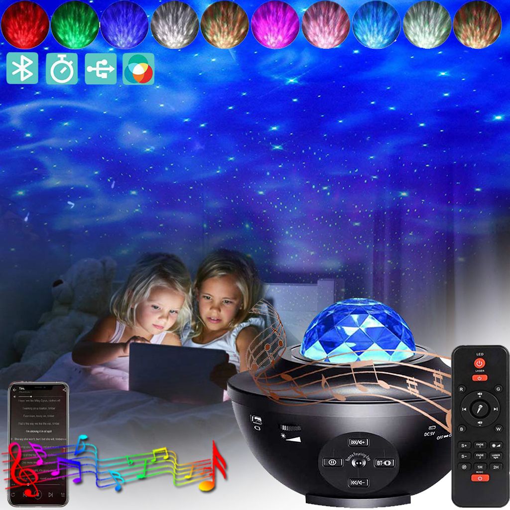 Projektor Lampe LED Projektor Bluetooth Musik Stimmungslicht Nachtlicht Kinder 