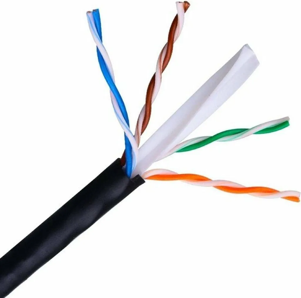 Aisens A135-0263 Bobina 100m Cavo Rete Cat.6 Esterno Nero UTP