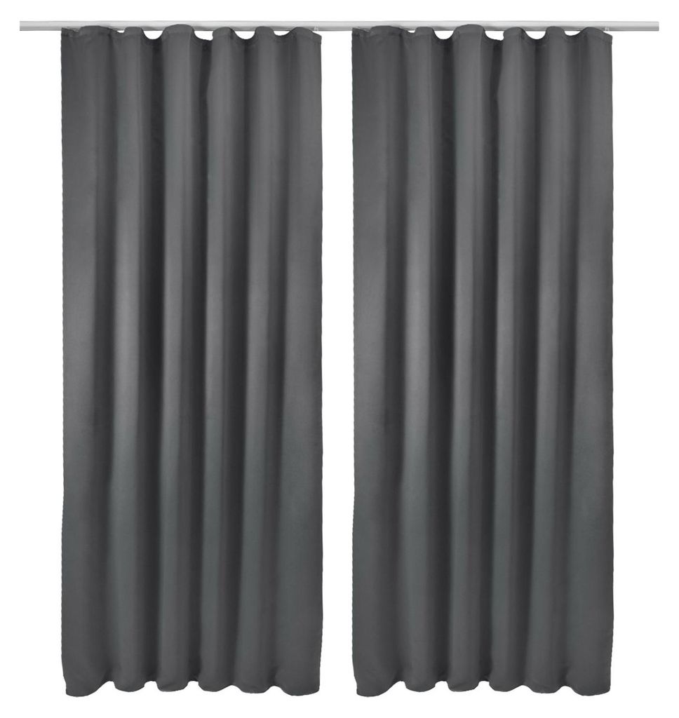Beautissu Set di 2 tende oscuranti antracite Amelie BK, Immagine del prodotto 