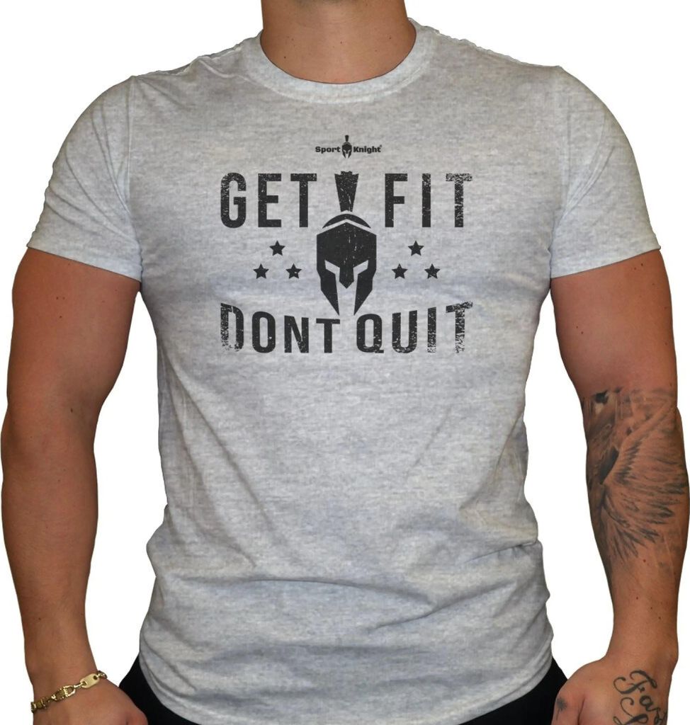 Sport-Knight Herren Fitness T-Shirt "Get Fit Dont Quit"