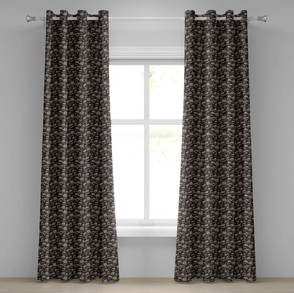 Tenda Design Horror Skulls ABAKUHAUS 280x225cm - Grigio Antracite
