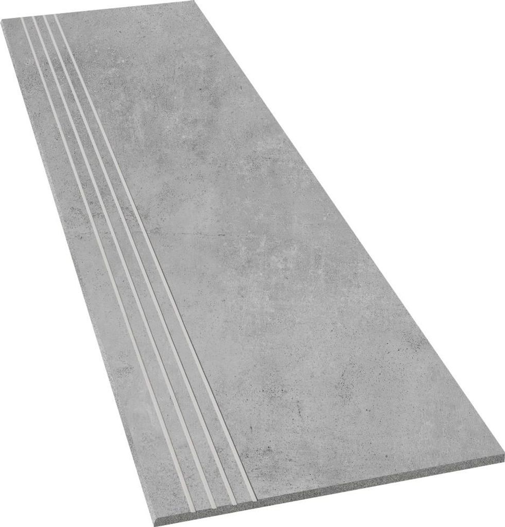 Treppenfliese Hometec Beton 30 x 120 cm grau