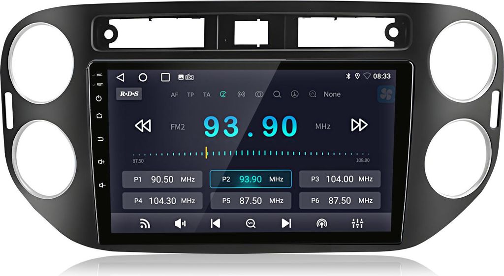 Nachrüst Radio kompatibel mit VW Tiguan 5N 2007-2016 Carplay Android Auto Navi Bluetooth DAB+ Rückfahrkamera 9 Zoll 32GB