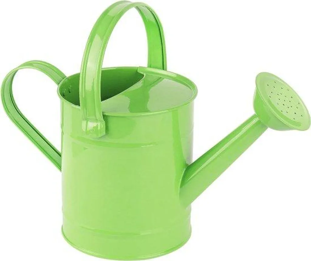 Grand arrosoir métal 15L avec pomme d'arrosage amovible - Finition vert mat