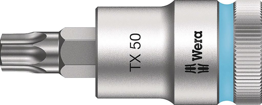Wera - 8767 C HF TORX Zyklop Bit-Nuss mit 1/2"-Antrieb mit Haltefunktion , TX 50 x 60 mm; 5003836001