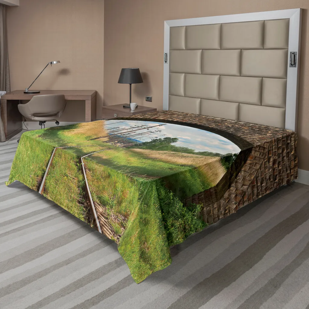 Drap de lit Paysage Anti-plis et Confortable pour Literie Décorative