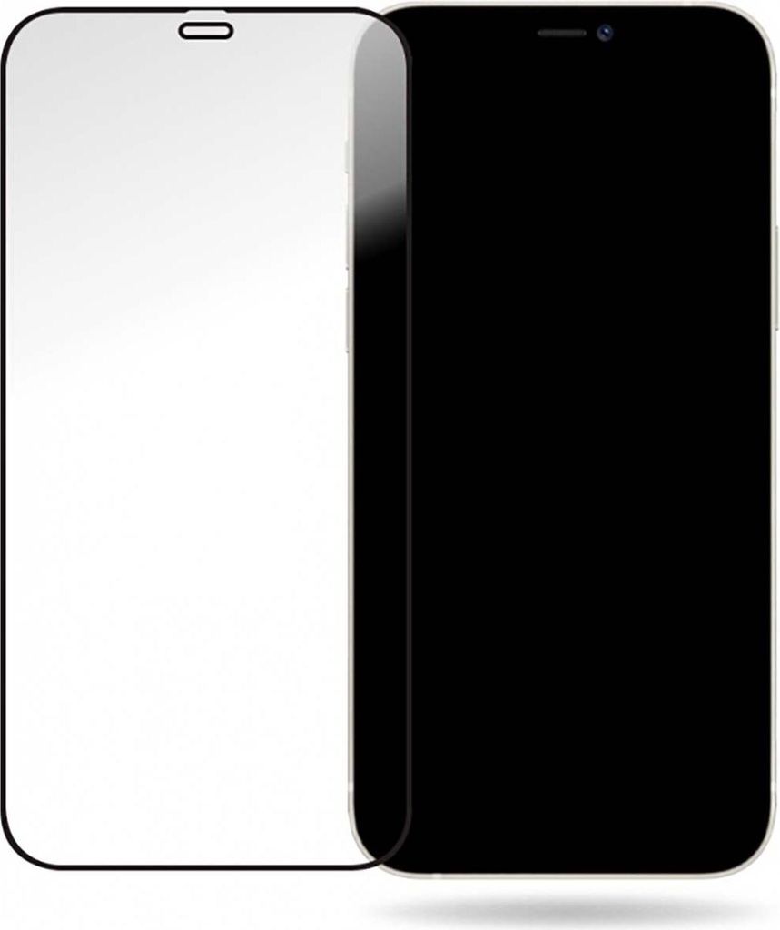 Mobilize Premium iPhone 12 Panzerglas Gehärtetes Glas Displayschutz - Hüllenfreundlich - Schwarz