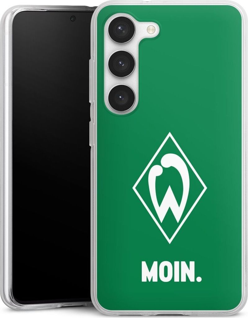 DeinDesign Handyhülle für Samsung Galaxy S23 Silikon Hülle Case Smartphone Schutzhülle Moin Offizielles Lizenzprodukt SV Werder Bremen
