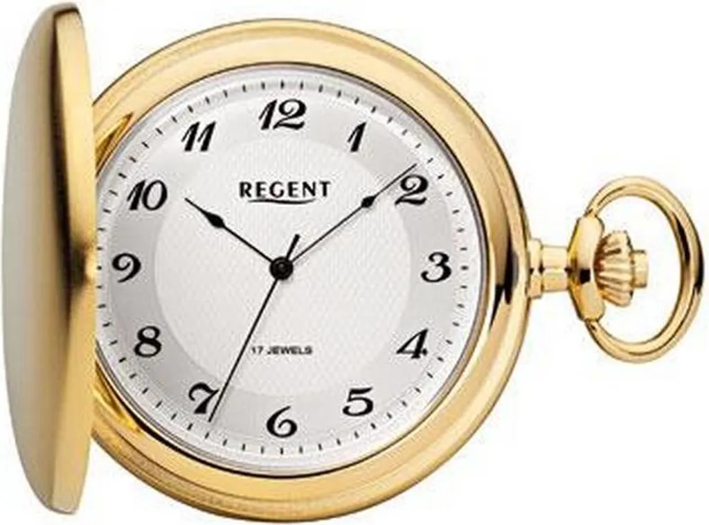 Montre mixte Regent P-721 montre de poche mécanique dorée 51mm