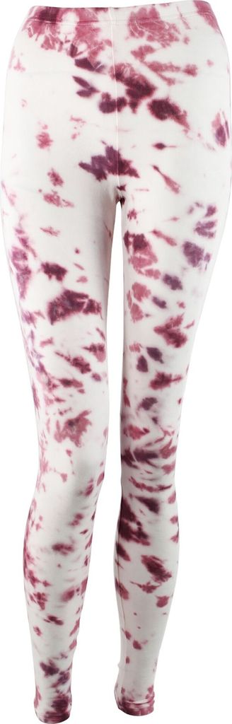 Leggings - Batik - Allover - creme - braun-bordeaux - S/M