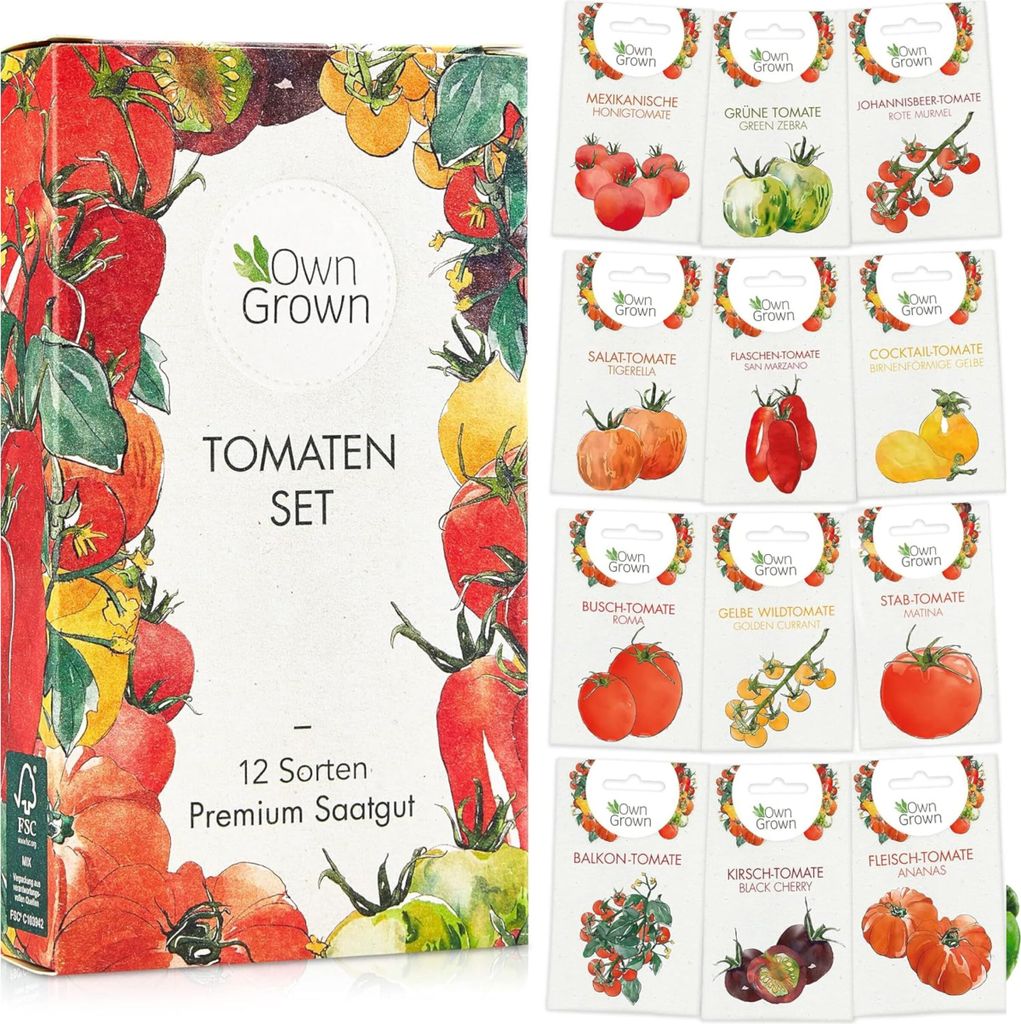 Own Grown Tomaten-Samen 12er Saatgut-Set Produktbild 