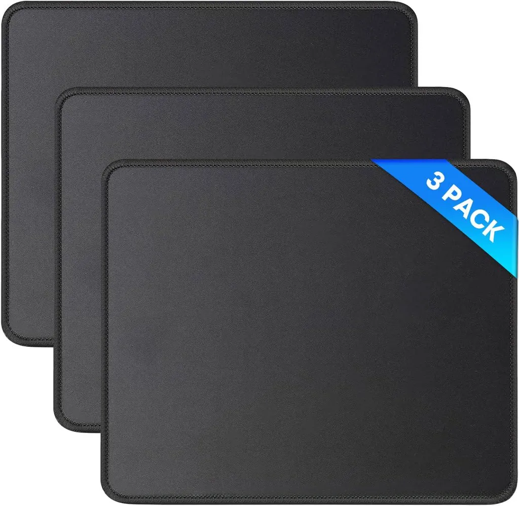 Tapis de souris antidérapant avec bordure cousue haute précision