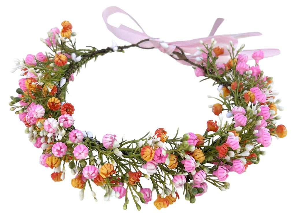 Braut-Haarreif mit künstlichen Blumen, Schnürdesign, minimalistisches Haaraccessoire für Hochzeitsfeiern