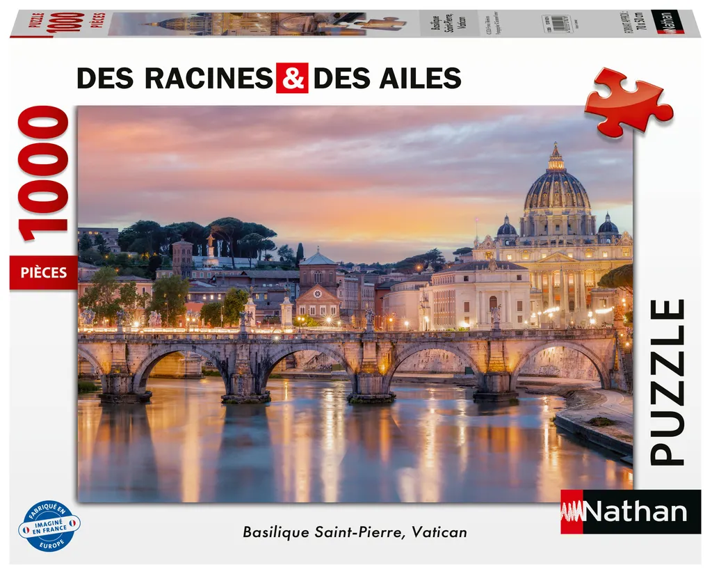 Puzzle 1000 pièces Vatican Saint-Pierre - Pièces robustes et image nette