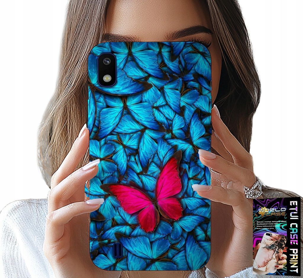 Etui Für Samsung A10 - Blauer Schmetterling, Schmetterling, Feminine Muster