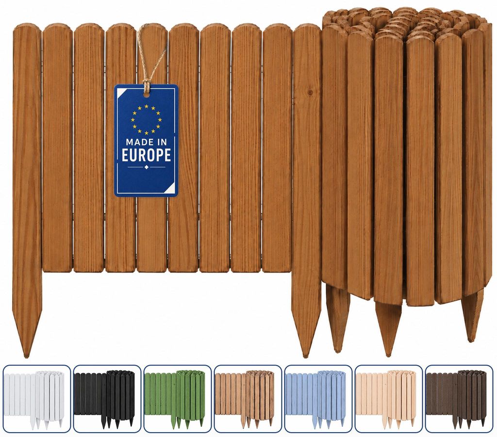 Woodygift Beeteinfassung Holz Rollzaun Gartenzaun Produktbild 